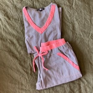 Emmi West S pink & grey scrubs